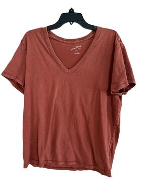 Universal Thread Women’s V-Neck Tee in Burnt Orange Size XXL